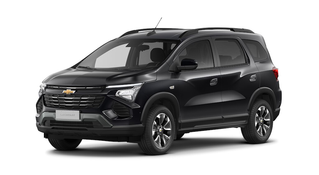 Conheça o novo Chevrolet Spin 2027 na versão Premier e na cor Preto Ouro Negro